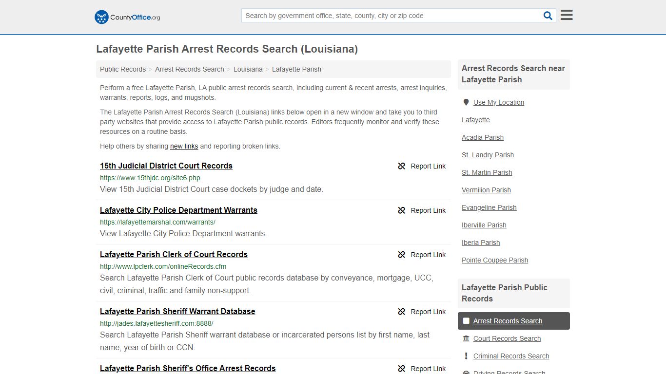 Arrest Records Search - Lafayette Parish, LA (Arrests & Mugshots)